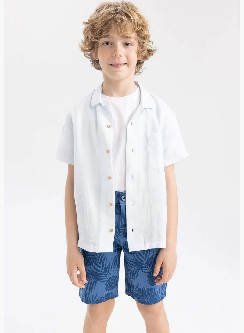 DeFacto Regular Fit Short Sleeve Jean Shirt