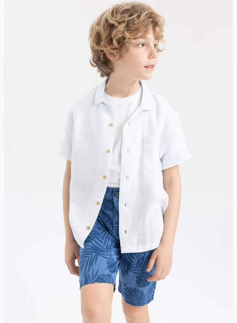 DeFacto Regular Fit Short Sleeve Jean Shirt