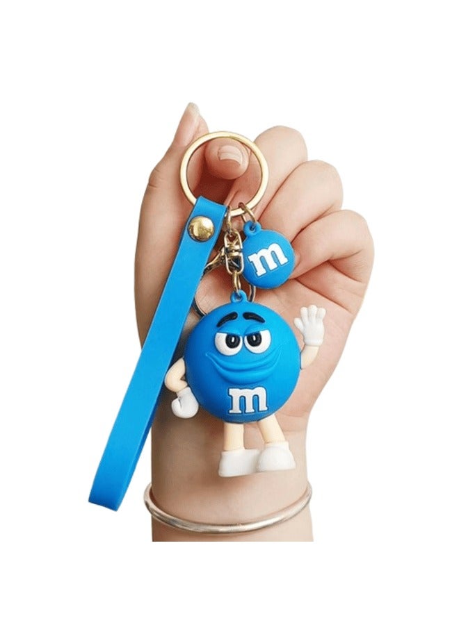 Generic 3D M&M Keychain - Cute & Colorful M&M Character Keychain, Fun Gift for Kids & Adults, Perfect for Bags, Backpacks, and Accessories  - Image 1