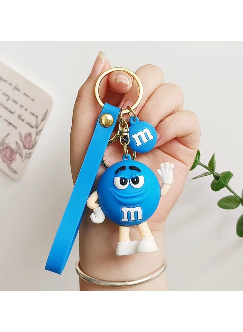 Generic 3D M&M Keychain - Cute & Colorful M&M Character Keychain, Fun Gift for Kids & Adults, Perfect for Bags, Backpacks, and Accessories  - Image 3