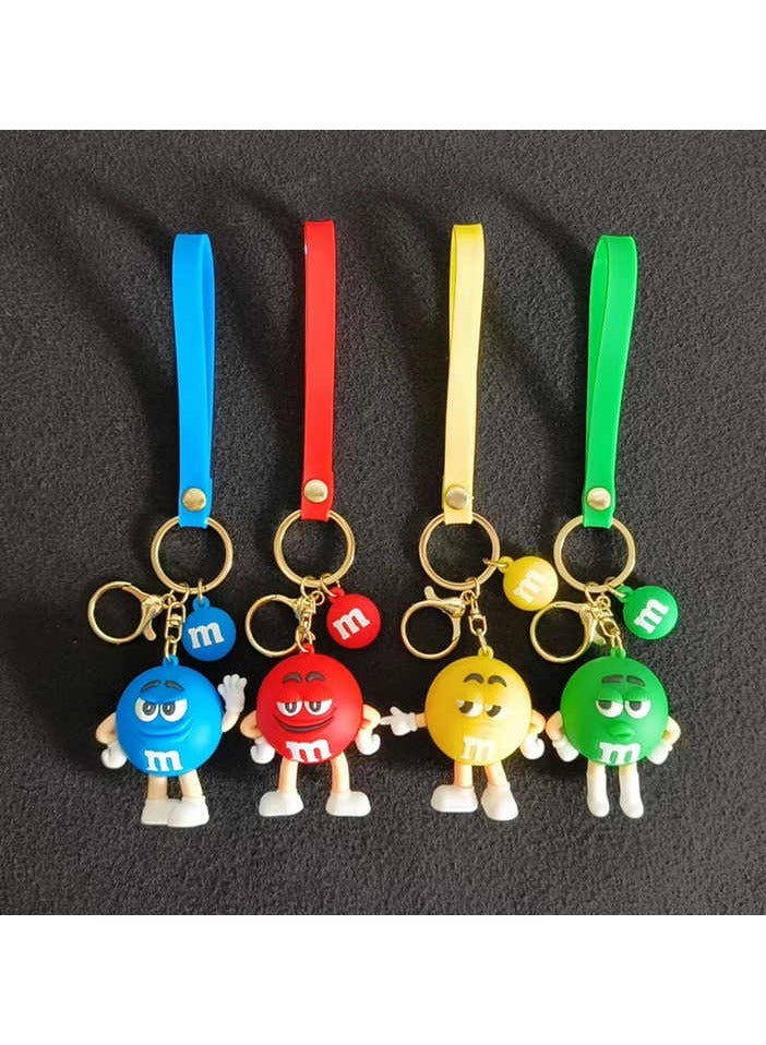 Generic 3D M&M Keychain - Cute & Colorful M&M Character Keychain, Fun Gift for Kids & Adults, Perfect for Bags, Backpacks, and Accessories  - Image 4