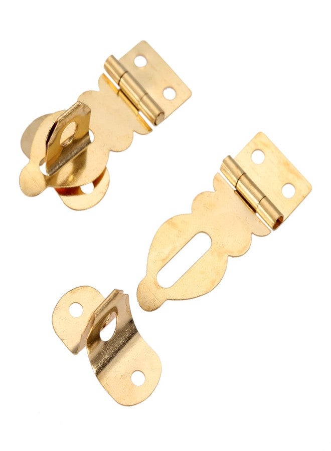 dophee 10Pcs Brass Solid Padlock Hasp, Mini Decorative Hasps Buckles with Screws for Wooden Box Jewelry Box Wine Gift Case Chest Suitcase, 1.06"x0.75" - Image 4