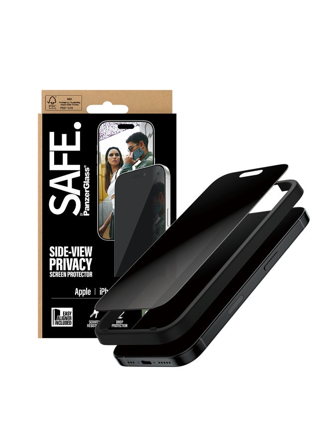 SAFE iPhone 17 / 16 Pro Screen Protector 6.3" PRIVACY, Full Screen Tempered Glass, Privacy Filter, Anti-Bluelight, Drop/Scratch Protection, w/ Easy Install Aligner, 2-Way Privacy - Image 5
