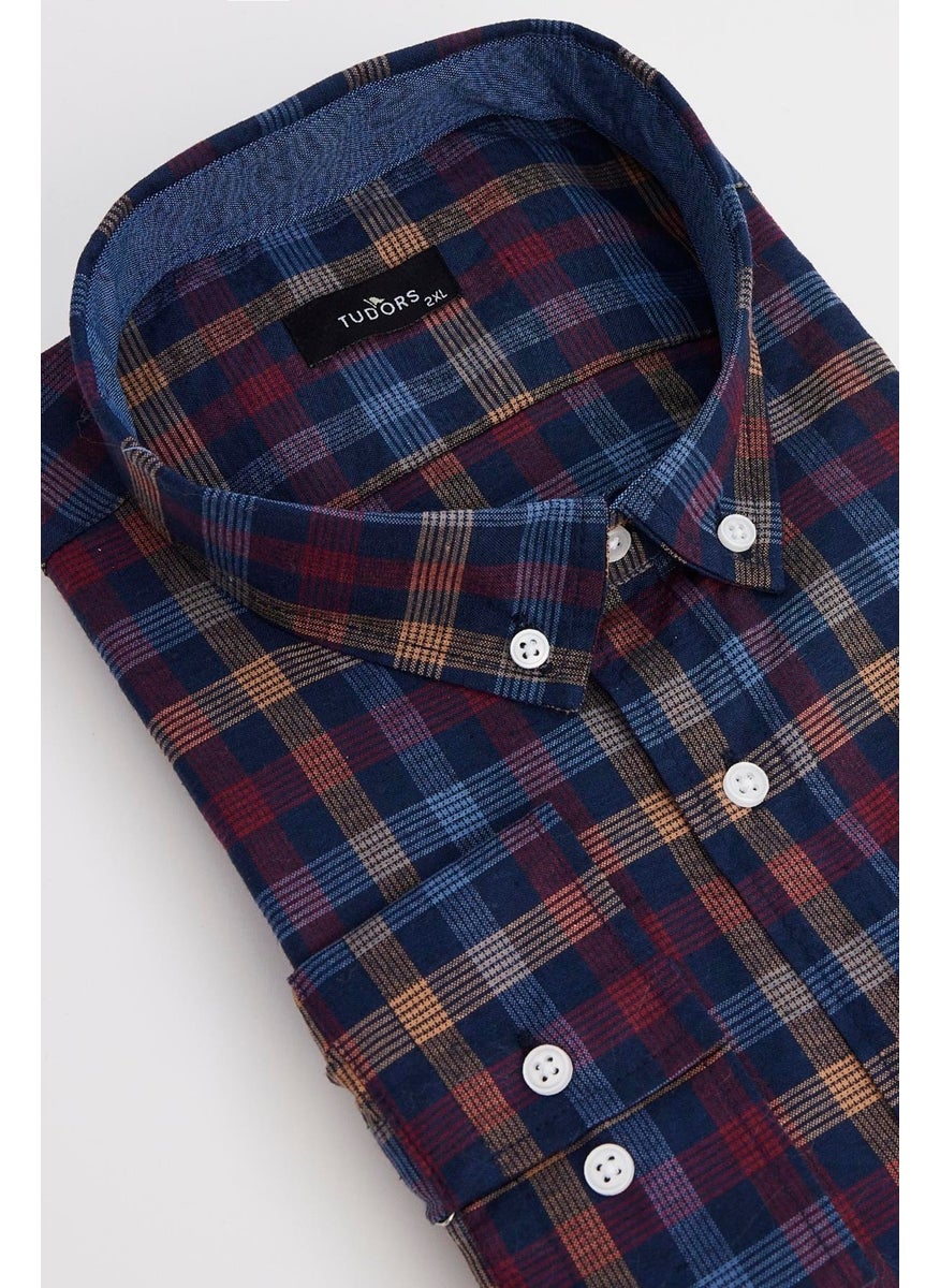 Plus Size Plaid Buttoned Collar Men's Shirt - pzsku/Z469312C3AE7EA0A36A53Z/45/_/1741256635/eb4f87e8-e332-4fd5-b3f0-9dfaa0afd314