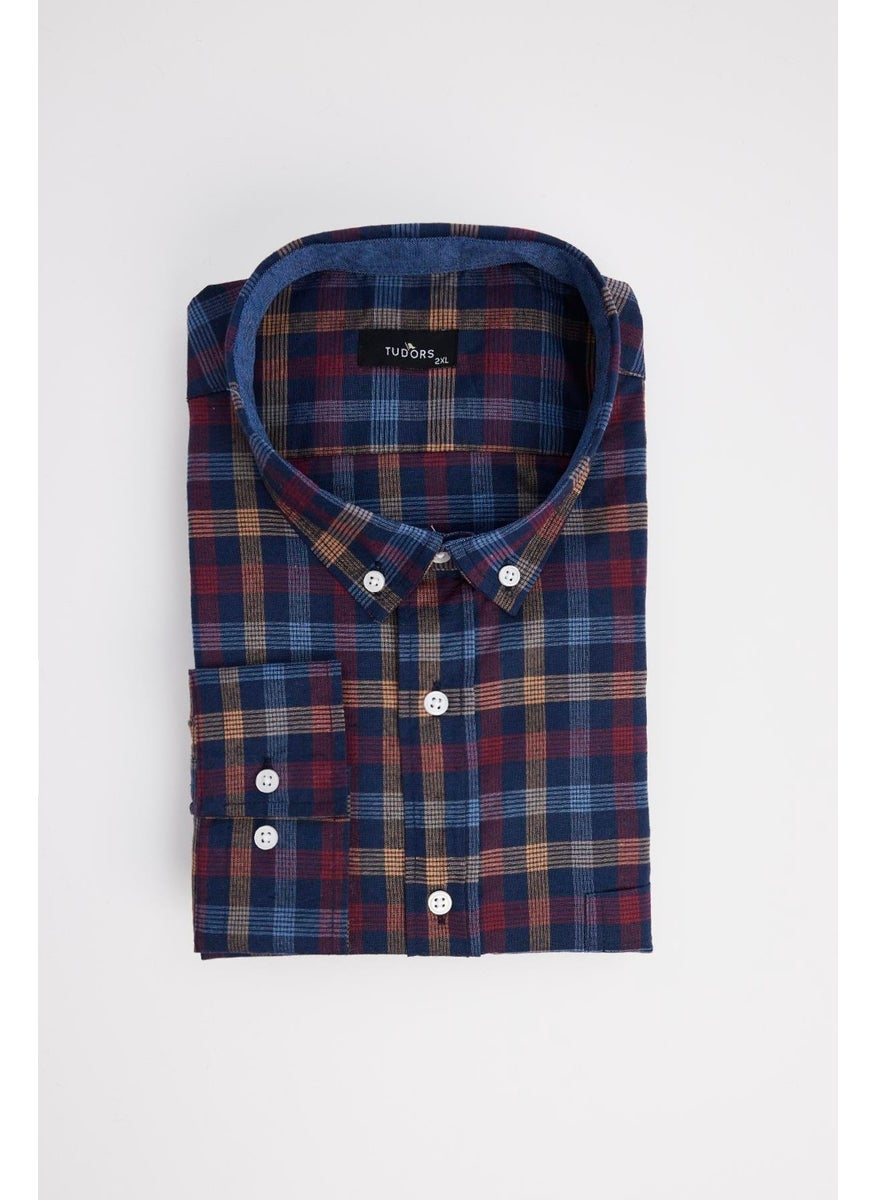 Plus Size Plaid Buttoned Collar Men's Shirt - pzsku/Z469312C3AE7EA0A36A53Z/45/_/1741256638/8692e28a-591b-4d45-abc9-58cd8c12b210