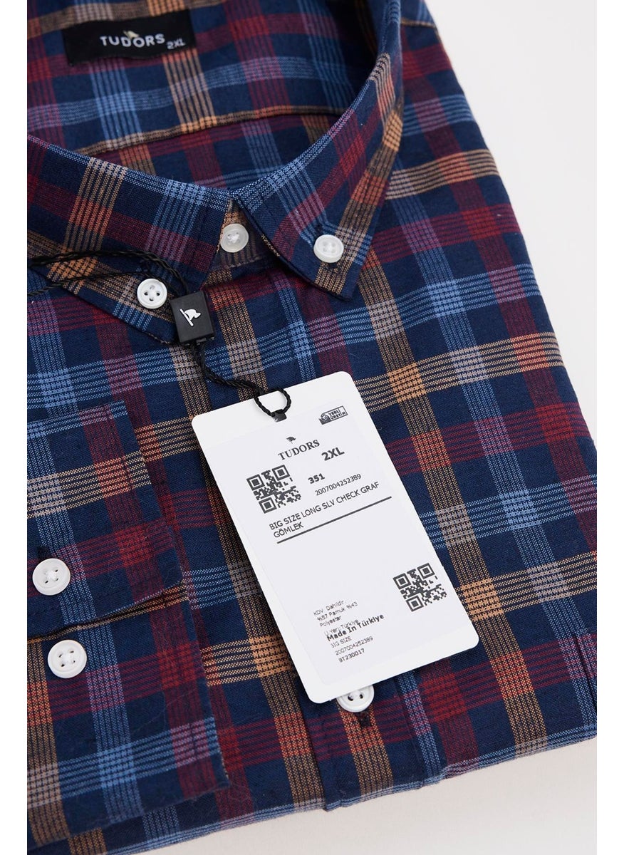 Plus Size Plaid Buttoned Collar Men's Shirt - pzsku/Z469312C3AE7EA0A36A53Z/45/_/1741256639/08388a94-15a9-4d18-b23b-215b17f477fc