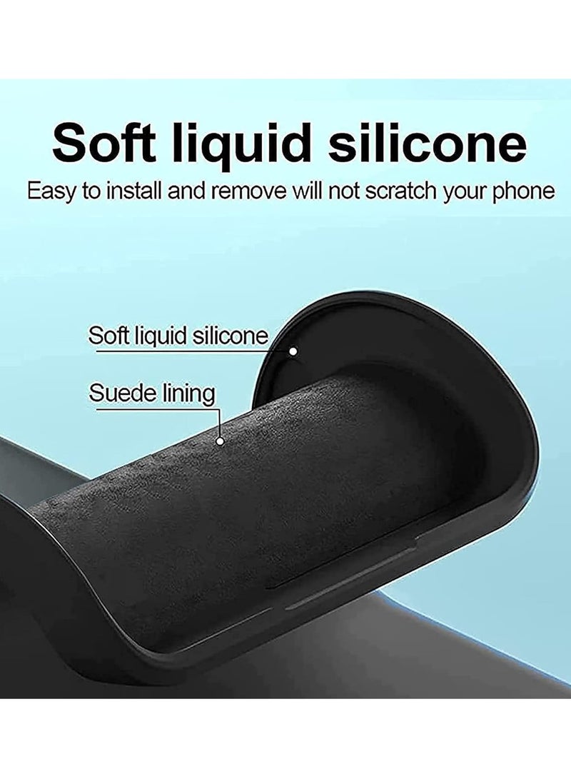 erorex Case For Samsung Galaxy S22 Ultra Soft Silicone Gel Rubber Cover Shockproof Matte Finish Back Cover Inner Fabric Lining With Camera Protection Case Black - Image 5