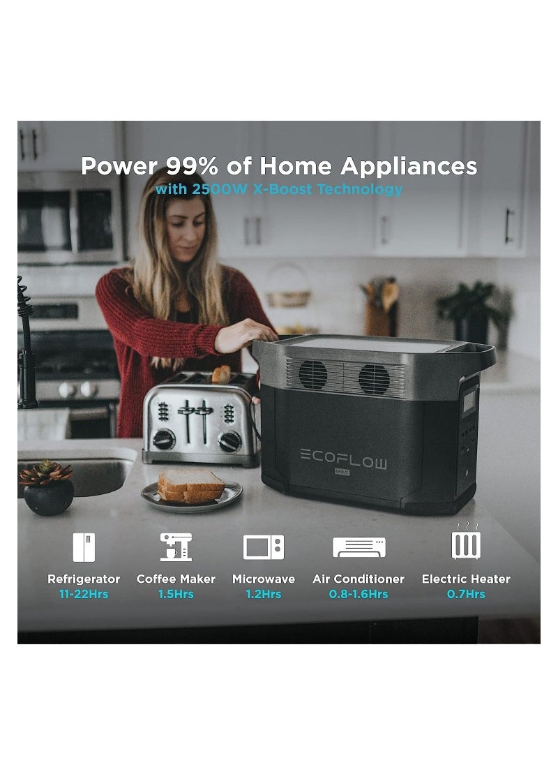 ECOFLOW EcoFlow DELTA Max (1600) Portable Power Station, 1612Wh Capacity with 4 x 2000W AC Outlets, Solar Generator for Home Backup, Emergency, Outdoor Camping or for Camping, RV, Outdoors, Off-Grid  - Image 5
