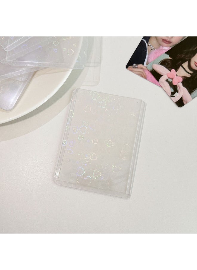 NIBEMINENT 1 - Piece Laser Flash Film Star Kpop Photo Card Holder Pendant Key Chain ID Badge Holder ID Card Holder Photo Card Protector for School ID Office ID Access Card for Women Girls  - Image 1