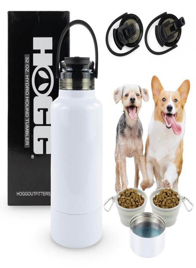 Hogg Hydro Hound, Sublimation Dog Water Bottle Bowl, Insulated Dog Water Bottle, 32 oz Insulated Stainless Steel Tumbler for Pets, Sublimation Pet Bowls - White - Image 1