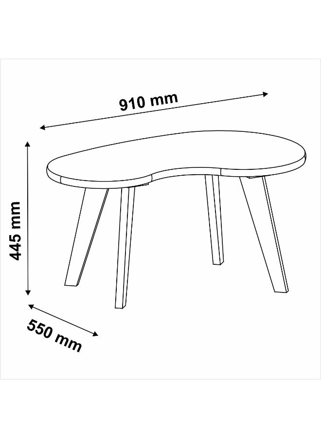 Pilati Center Coffee Table  Off White Color 91x44.5x55 cm  - Image 3