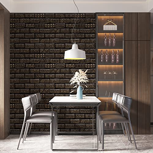 PAPER PLANE DESIGN Dark Brick Theme Wallpaper for Home Decor Office Wall -1 Roll Size 2 X 12 Feet - Image 5
