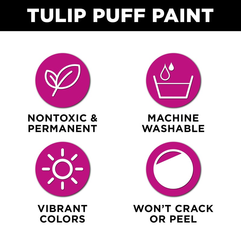 TULIP Puff Paint Puffy Black 4 Fl Oz (Pack of 1) - Image 3