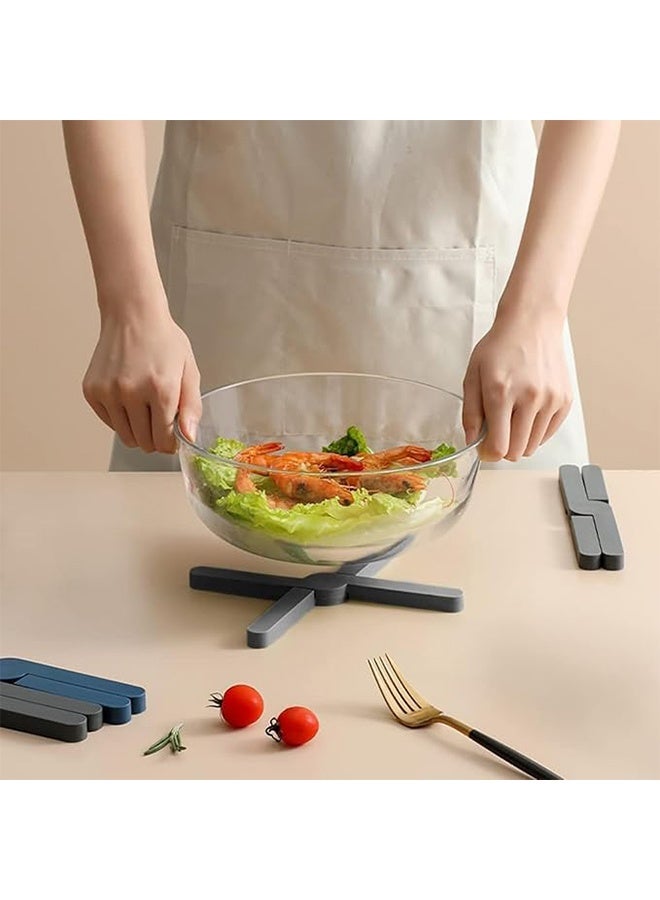 7pcs Silicone Foldable Tripod for Hot Pots and Pans, Heat-resistant and Non-slip Waterproof Silicone Pot Holder - Image 4