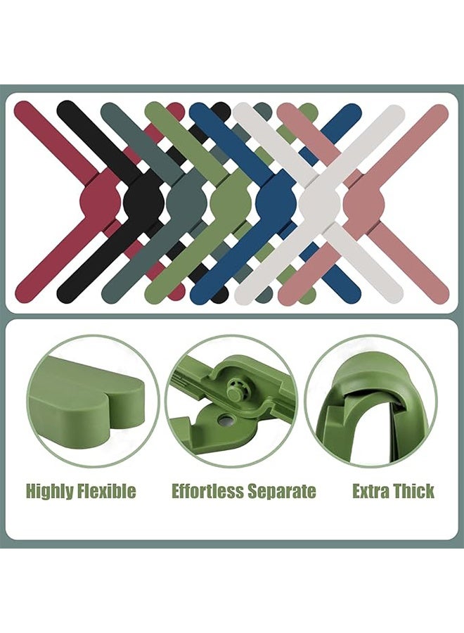 7pcs Silicone Foldable Tripod for Hot Pots and Pans, Heat-resistant and Non-slip Waterproof Silicone Pot Holder - Image 3