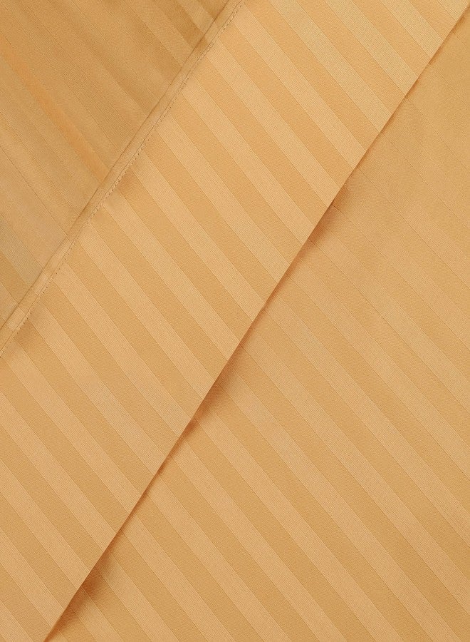 Superior Soft Combed Cotton Pillowcase Cover Pair, Sateen Stripes, Standard - Gold - Image 5