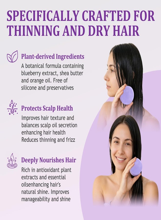 Nmoiat Blueberry Shampoo & Conditioner Bundle Bars for Nourishes Hair, Smooths Frizz & Balances Scalp (1Set) - Image 4
