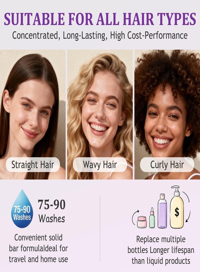 Nmoiat Blueberry Shampoo & Conditioner Bundle Bars for Nourishes Hair, Smooths Frizz & Balances Scalp (1Set) - Image 5