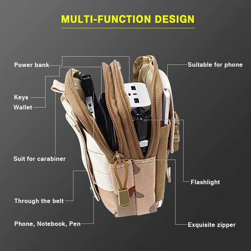 SYIDINZN Tactical Waist Belt Bag | Universal Outdoor EDC Military Holster Wallet Pouch Phone Case Gadget Pocket for iPhone X 8 7 6 6s Plus Samsung Galaxy S8 S7 S6 S5 S4 S3 Note 8 5 4 3 2 LG HTC - Image 5