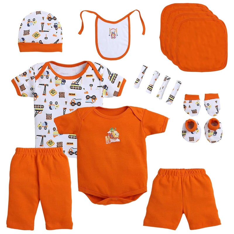 EIO طقم هدايا المواليد الجدد - 13 قطعة (برتقالي) - Image 3