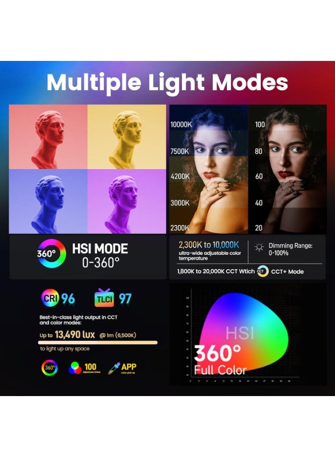 أبتشر مجموعة إضاءة APUTURE Amaran Pano 120C (أبيض) – لوحة إضاءة LED RGBWW احترافية، ثنائية اللون، مع سوفت بوكس، عدة إضاءة للتصوير الفوتوغرافي، تصوير الفيديو، صناع المحتوى، الاستوديو، يوتيوب، البث المباشر، صناعة الأفلام - Image 4