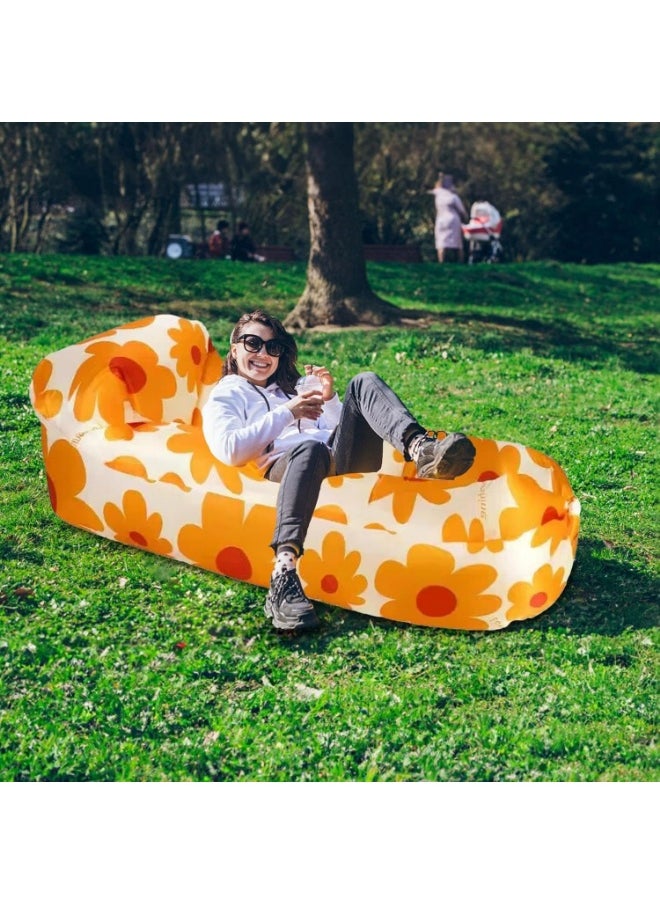 Meetion Inflatable Lounger | Air Sofa Chair Portable Couch Beach Chair,Convenient Waterproof Air-Filled Inflatable Lounger For Camping Pool Park Boating  - Image 3