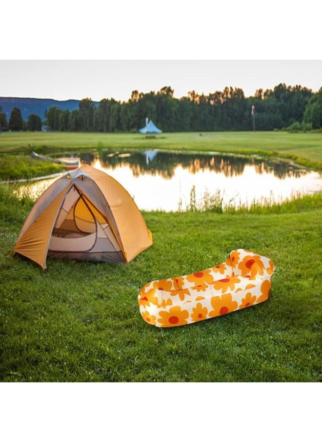 Meetion Inflatable Lounger | Air Sofa Chair Portable Couch Beach Chair,Convenient Waterproof Air-Filled Inflatable Lounger For Camping Pool Park Boating  - Image 4