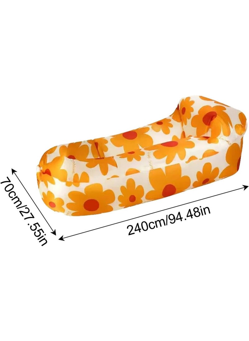 Meetion Inflatable Lounger | Air Sofa Chair Portable Couch Beach Chair,Convenient Waterproof Air-Filled Inflatable Lounger For Camping Pool Park Boating  - Image 2