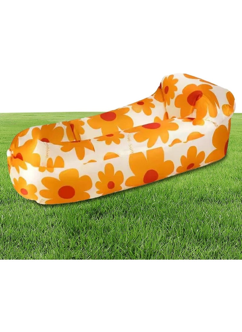 Meetion Inflatable Lounger | Air Sofa Chair Portable Couch Beach Chair,Convenient Waterproof Air-Filled Inflatable Lounger For Camping Pool Park Boating  - Image 1