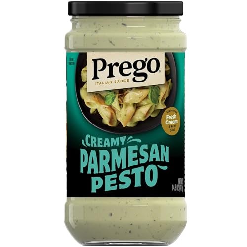 Prego Creamy Parmesan Pesto Pasta Sauce, 14.5 oz Jar - Image 1