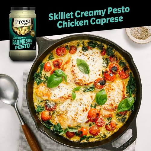 Prego Creamy Parmesan Pesto Pasta Sauce, 14.5 oz Jar - Image 3