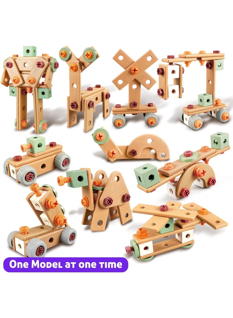 مجموعة أدوات للأطفال مكونة من 148 قطعة - ألعاب أدوات لعب التخيل للأطفال الصغار، ألعاب بناء هندسية إبداعية مع مجموعة أدوات مثقاب ومفك براغي للأطفال الصغار من الفتيان والفتيات. - Image 2