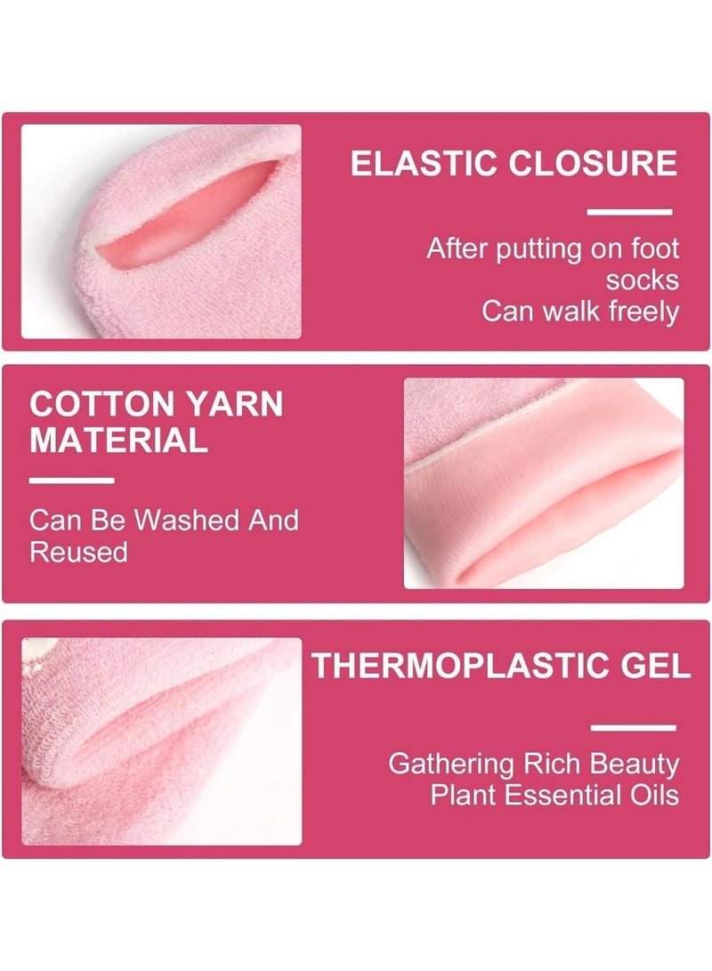 Meetion Silicone Socks for Women, Moisturizing Foot Socks, Soft Gel Socks, Aloe Socks, Women Spa Pedicure Socks for Repairing Dry Feet, Cracked Heel and Softening Rough Skin, Calluses (1 PAIR) - Image 4