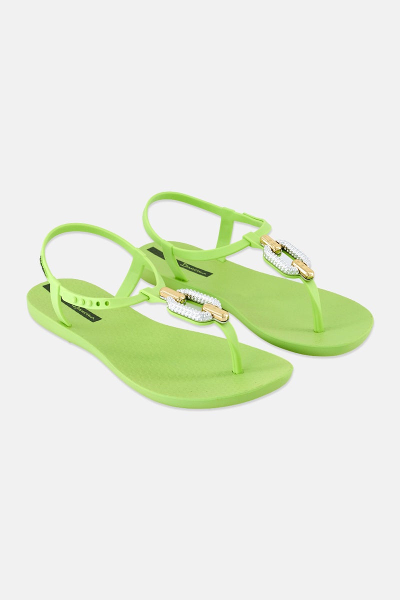 Ipanema Women Push Button Closure Sandal, Light Green - Image 1