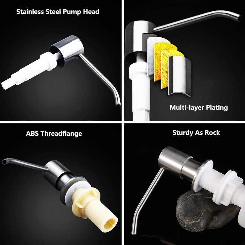 Soap Dispenser Extension Tube Kit: 304 Stainless Steel, Black - Reaches Deep Bottles, Universal Fit For Home Kitchen Sink Accessories, DIYers - Image 3