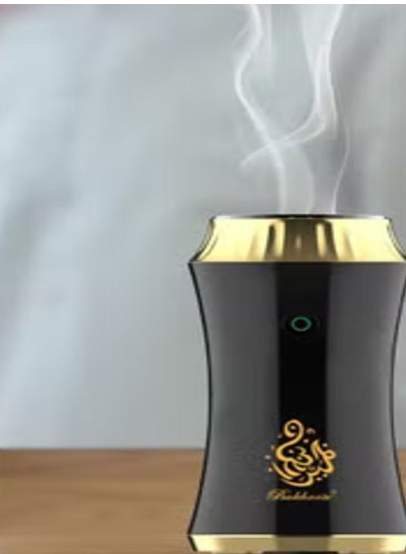 بخون مبخرة كهربائية للسيارة قابلة للشحن، مزودة بمنفذ USB Type-C أسود 14x6x6سم - Image 2