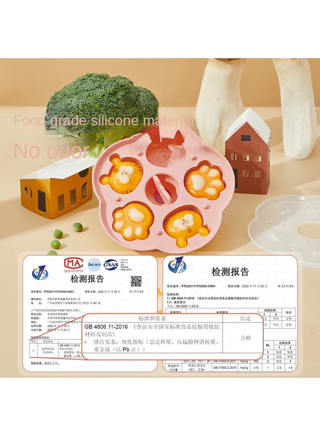 Bluejw Anbutton Baby Food Supplemented Steamed Cake Mold Baby Food Grade Silicone Cooking Baking Tools Cake Mold - Image 5