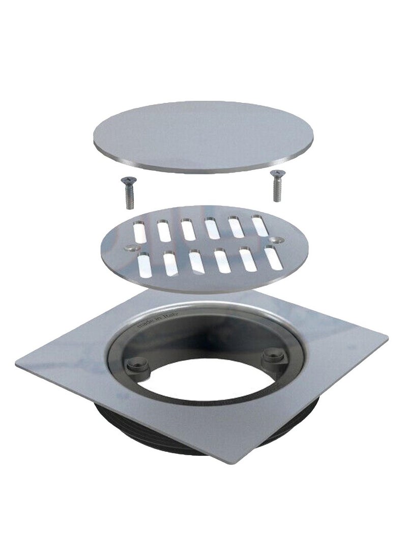 بونوميني مربع استنزاف أرضية حوض الاستحمام مصفاة فضية - Image 2