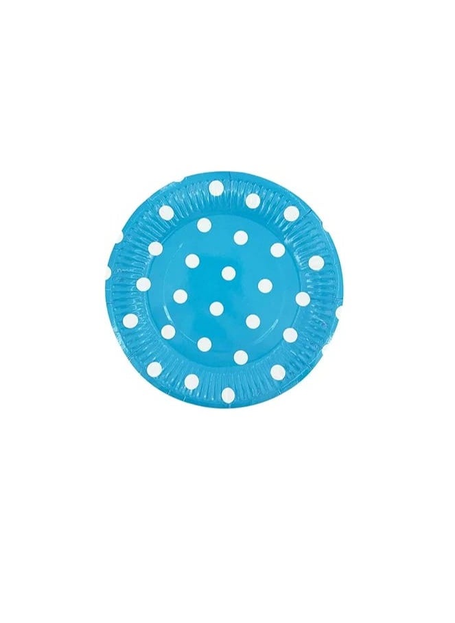 Paper Plates Decorated With Dots, 10 Pieces