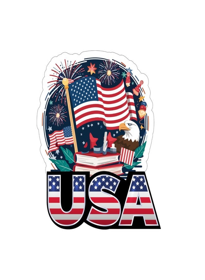 GIFTMEBAZAR Gift Me Bazar Country Theme Souvenir Wooden Fridge Magnet for Refrigerator Door Magnet Sticker | Home & Kitchen Decor Accessories | Country Fridge Magnets (USA Fridge Magnet) - Image 1