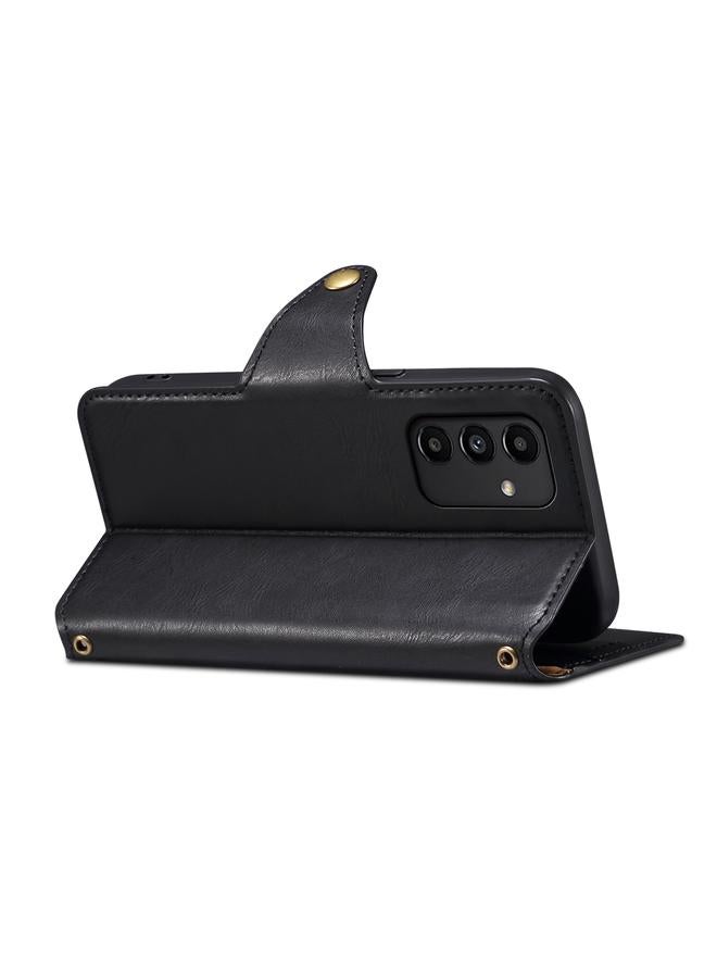 دينيور جراب لهاتف Samsung Galaxy A13 5G مصنوع من جلد البقر بتصميم محفظة - Image 5