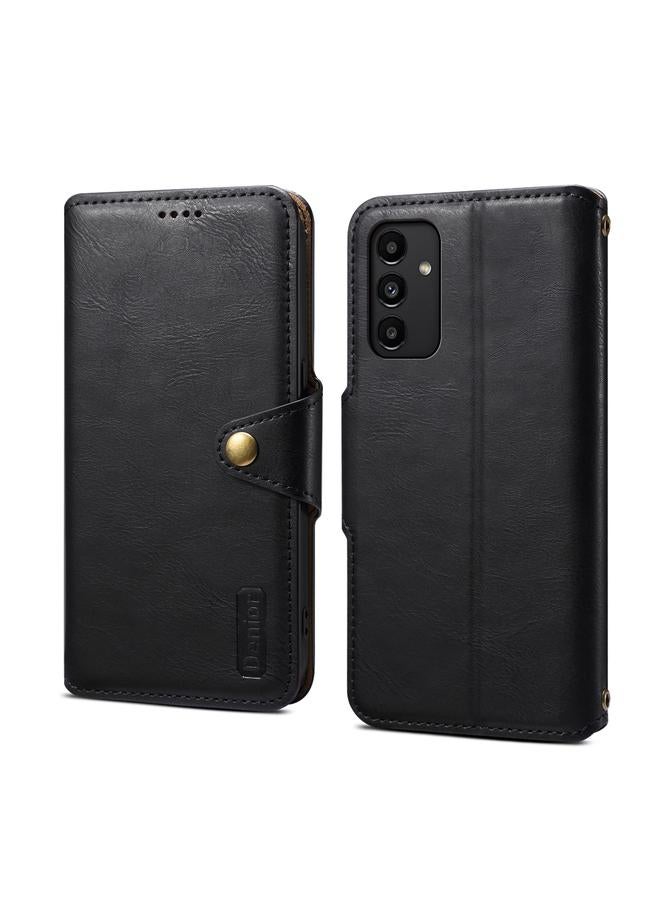 دينيور جراب لهاتف Samsung Galaxy A13 5G مصنوع من جلد البقر بتصميم محفظة - Image 1