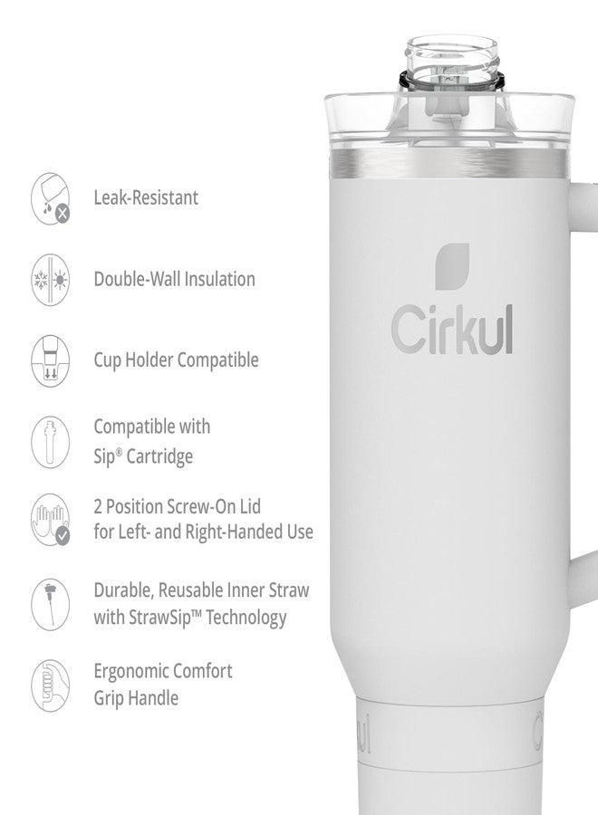 Cirkul كوب سيركول 40 أونصة من الفولاذ المقاوم للصدأ مع مقبض، مزود بشفاطة سترا سليب™، معزول بجدار مزدوج - Image 2
