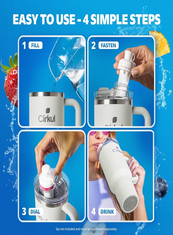 Cirkul كوب سيركول 40 أونصة من الفولاذ المقاوم للصدأ مع مقبض، مزود بشفاطة سترا سليب™، معزول بجدار مزدوج - Image 3