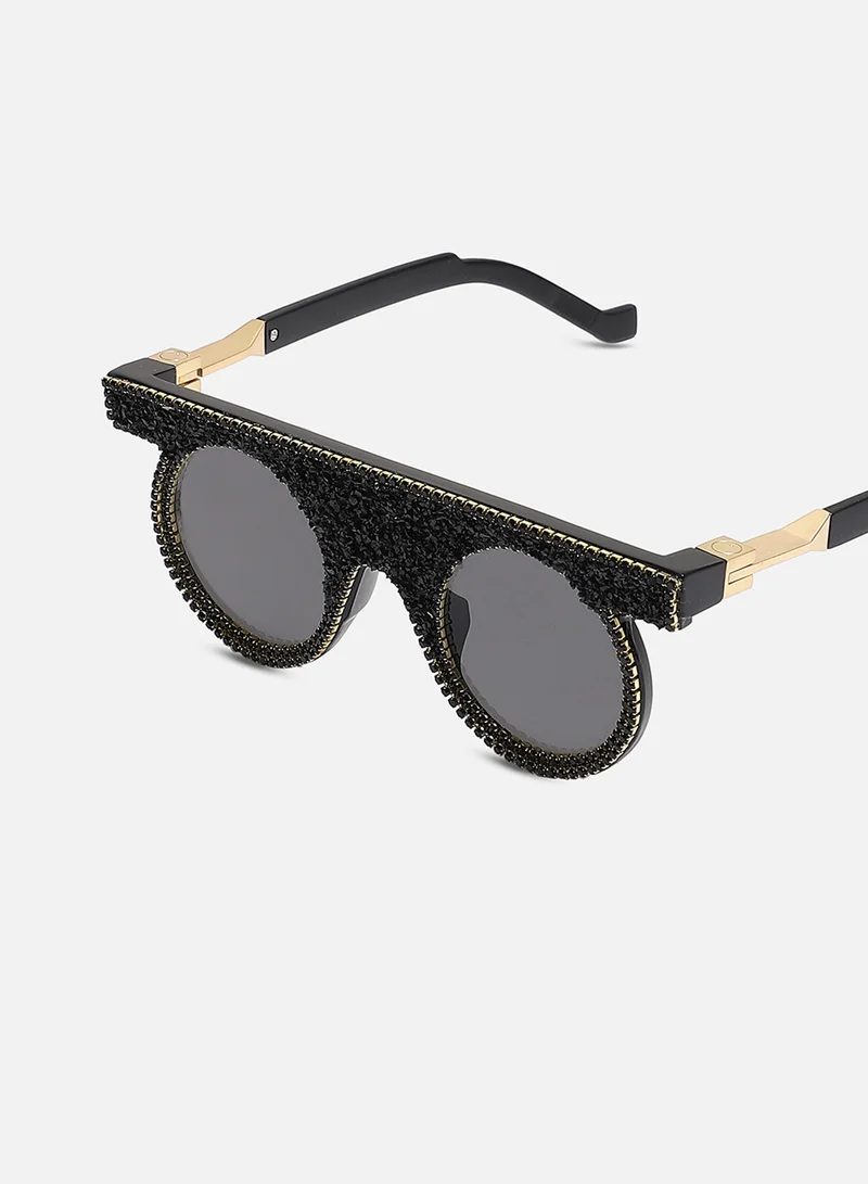 صوص هاوت نظارة شمسية نسائية دائرية بعدسات حماية من الأشعة فوق البنفسجية