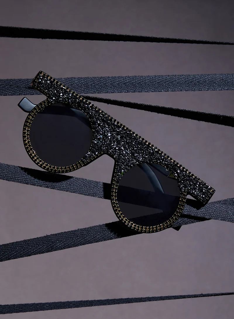 صوص هاوت نظارة شمسية نسائية دائرية بعدسات حماية من الأشعة فوق البنفسجية