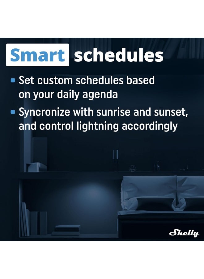 Shelly - Dimmer 2 | WiFi Smart Dimmer Switch | No Neutral Wire Required | Home Automation | Compatible with Alexa  Google Home | iOS Android App| No Hub Required | Wireless Switch| Dimmable Lights - Image 1
