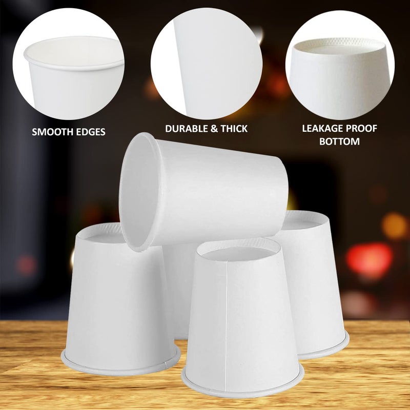 Smygoods 10 oz. White Paper Hot Cups  Disposable Paper Cups  Espresso Cups  100 Count - Image 4