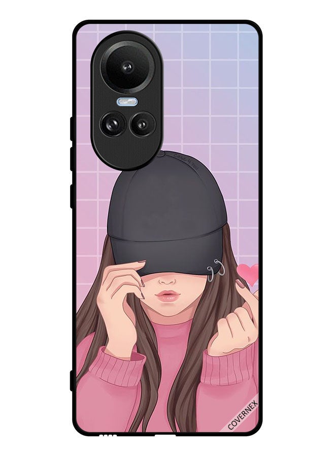 Covernex Protective Case Cover For Oppo Reno10 Snap Love Cap Girl - Image 1