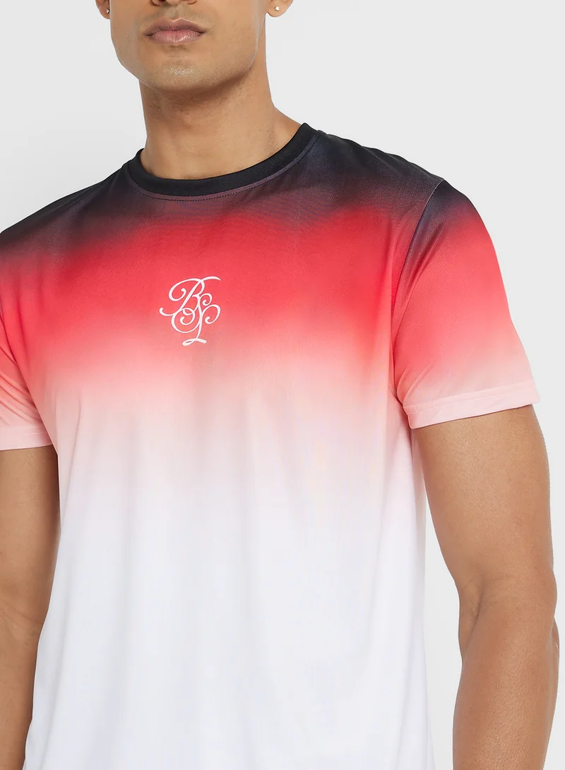 BRAVE SOUL Shorts Sleeve T-Shirt w/ Center Print